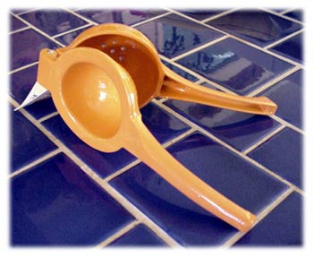 Orange citrus squeezer