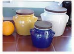 french butter pots, storage jars, pottery